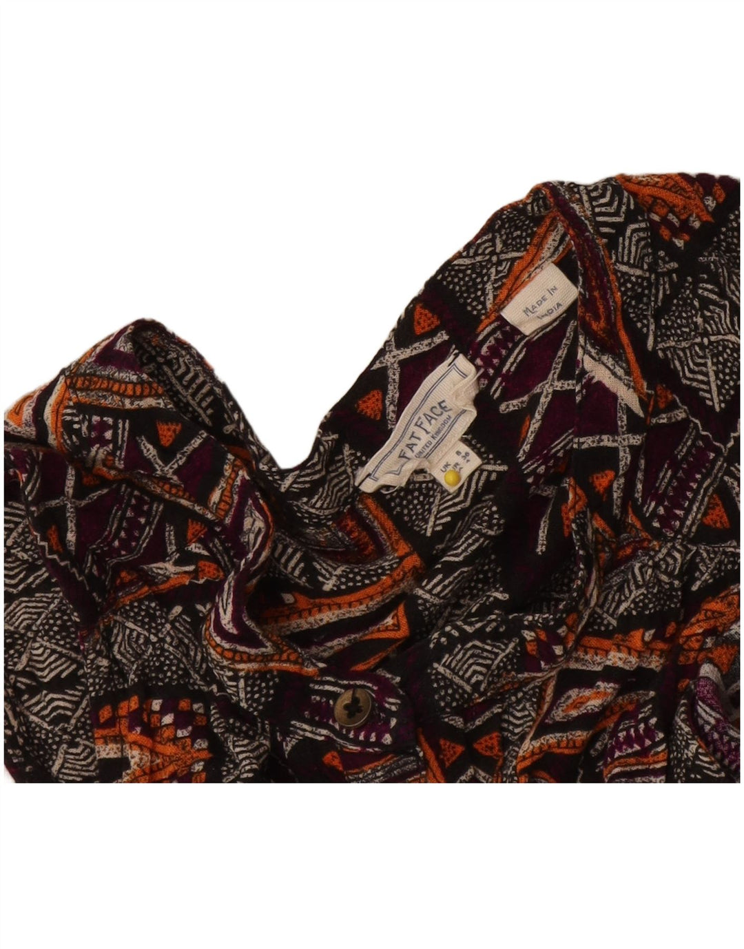 Abito a trapezio senza maniche da donna Fat Face UK 8 Piccolo geometrico multicolore