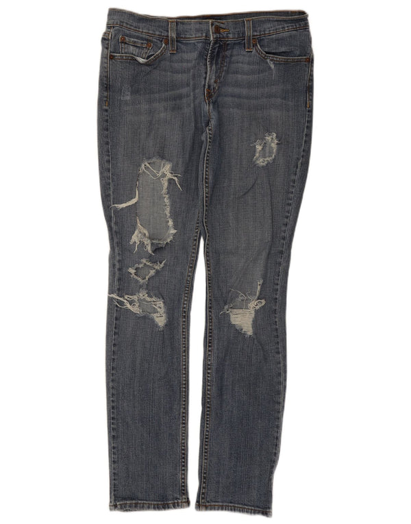 Levi's Donna 524 Jeans slim effetto consumato a vita bassa US 11 Large W32 L31 Blu