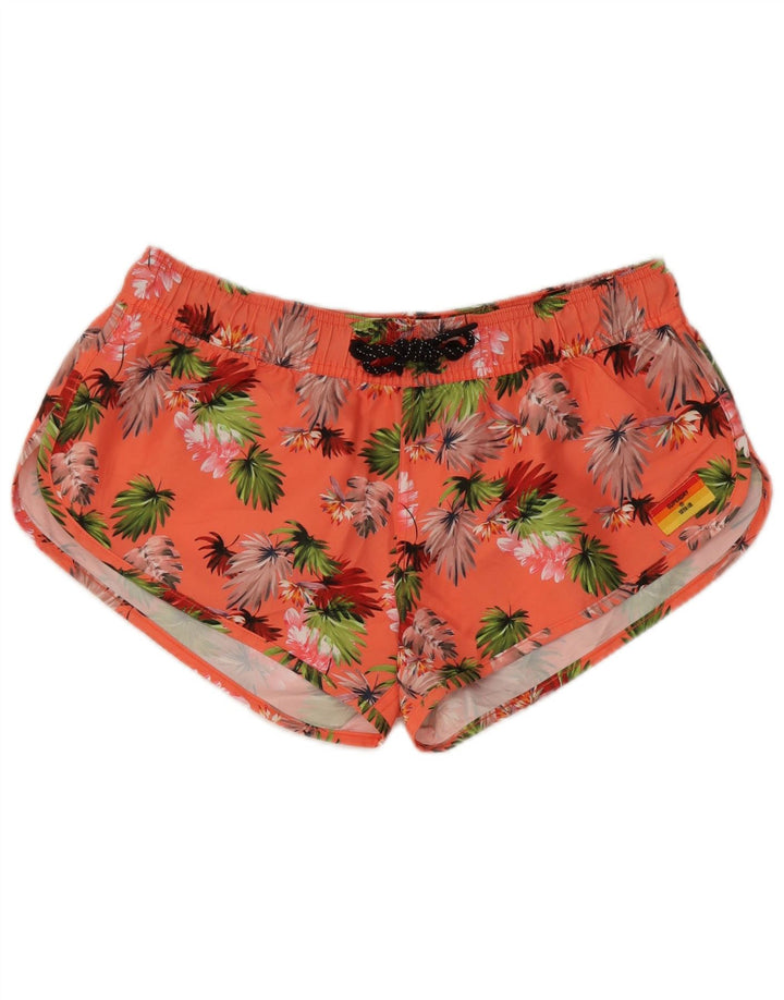 Pantaloncini da bagno da donna Superdry UK 12 Poliestere floreale rosa medio