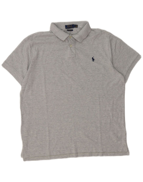 Polo Ralph Lauren da uomo slim fit personalizzata Polo XL in cotone grigio