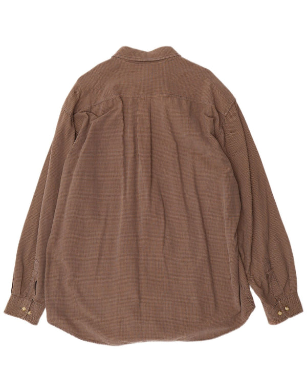 Camicia da uomo Dockers XL in cotone a quadri marrone