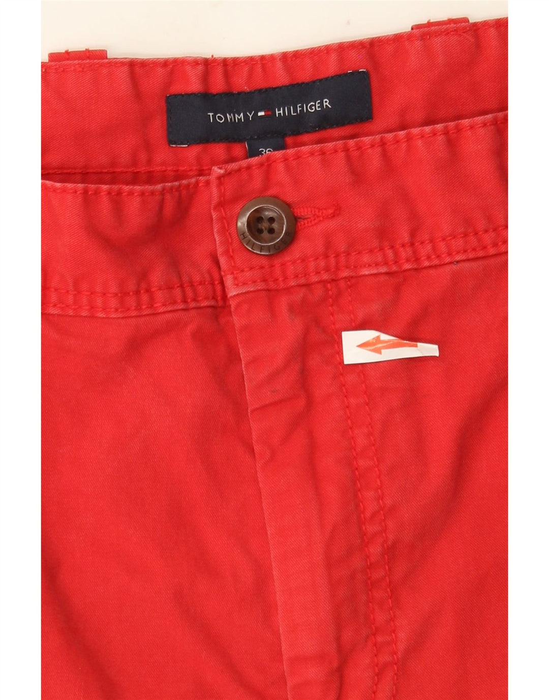 TOMMY HILFIGER Pantaloncini cargo da uomo W36 Large Rosso Cotone