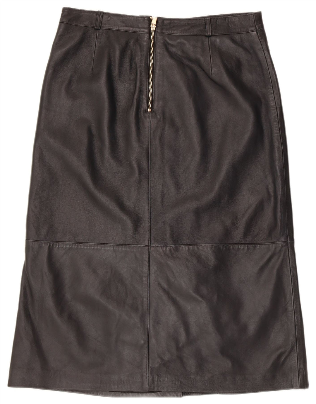 Gonna in pelle da donna MINT VELVET UK 14 Grande W34 Pelle nera