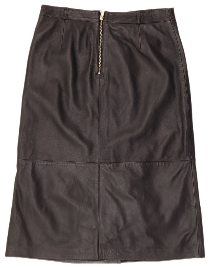 Gonna in pelle da donna MINT VELVET UK 14 Grande W34 Pelle nera