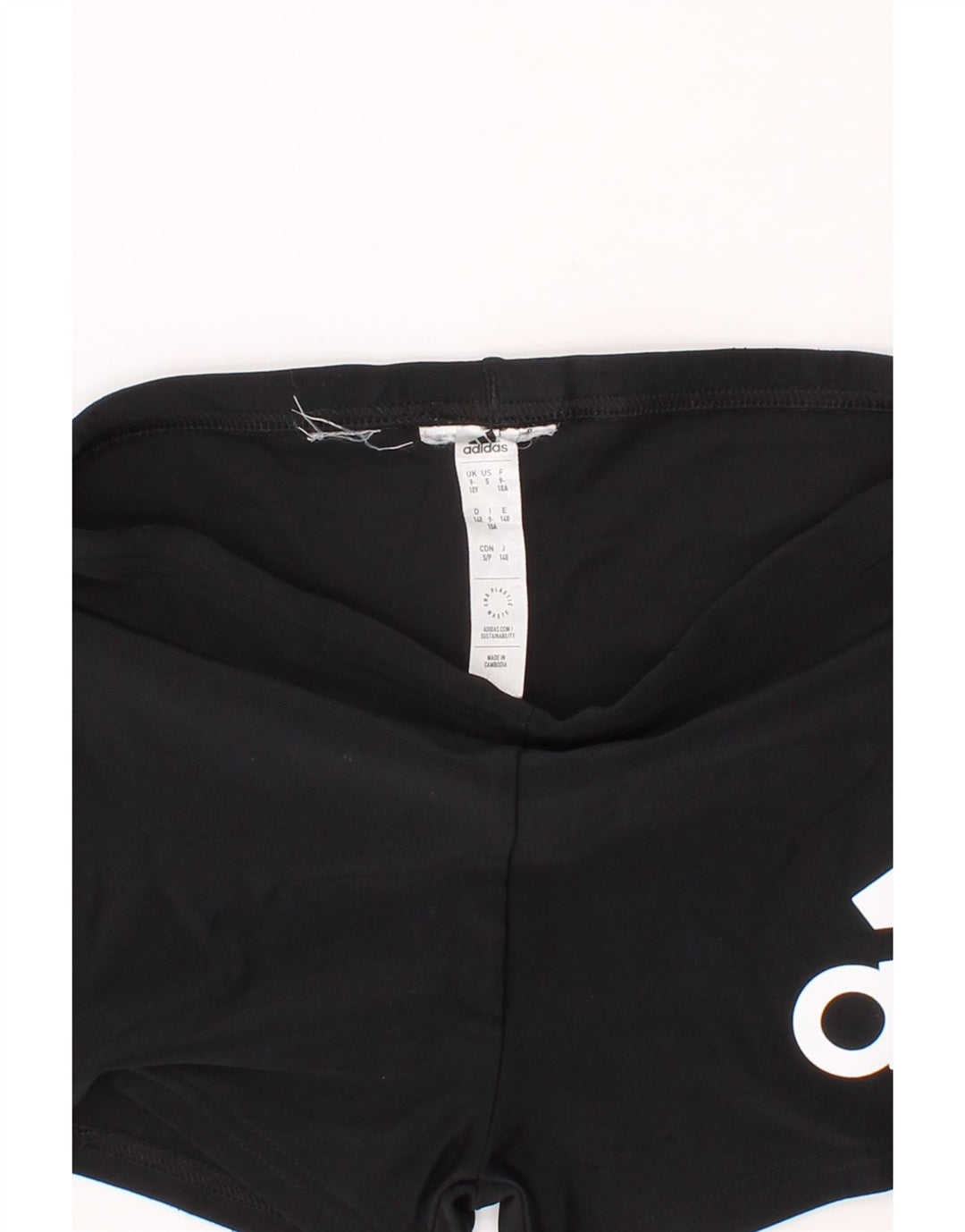 ADIDAS Boys Graphic Sport Shorts 9-10 Years Black Vintage Adidas and Second-Hand Adidas from Messina Hembry 