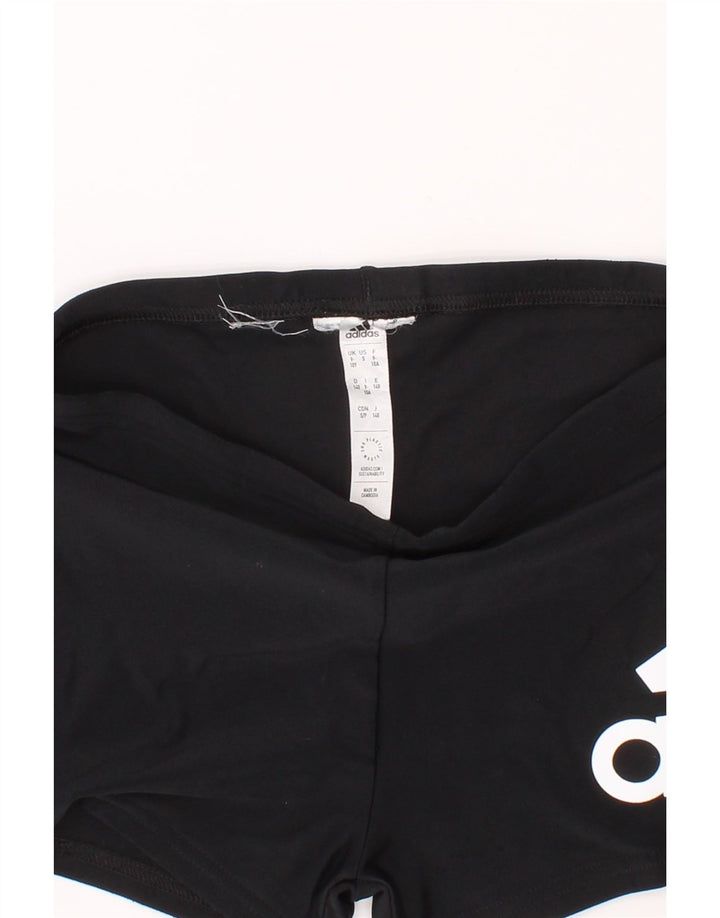 ADIDAS Boys Graphic Sport Shorts 9-10 Years Black Vintage Adidas and Second-Hand Adidas from Messina Hembry 