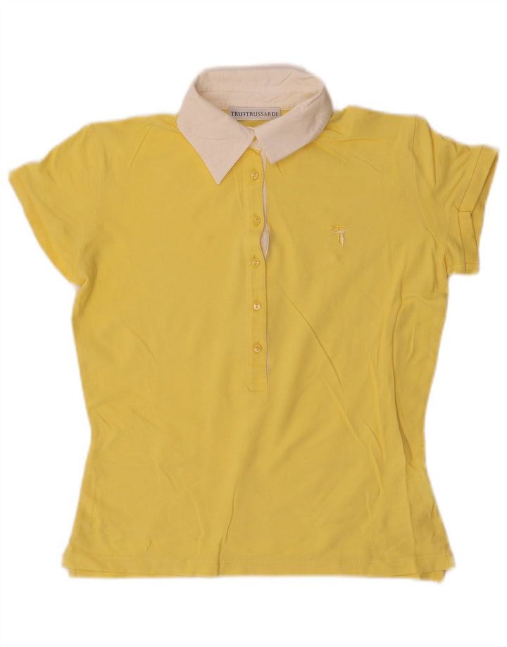 Polo Donna Trussardi UK 10 Small Giallo Cotone