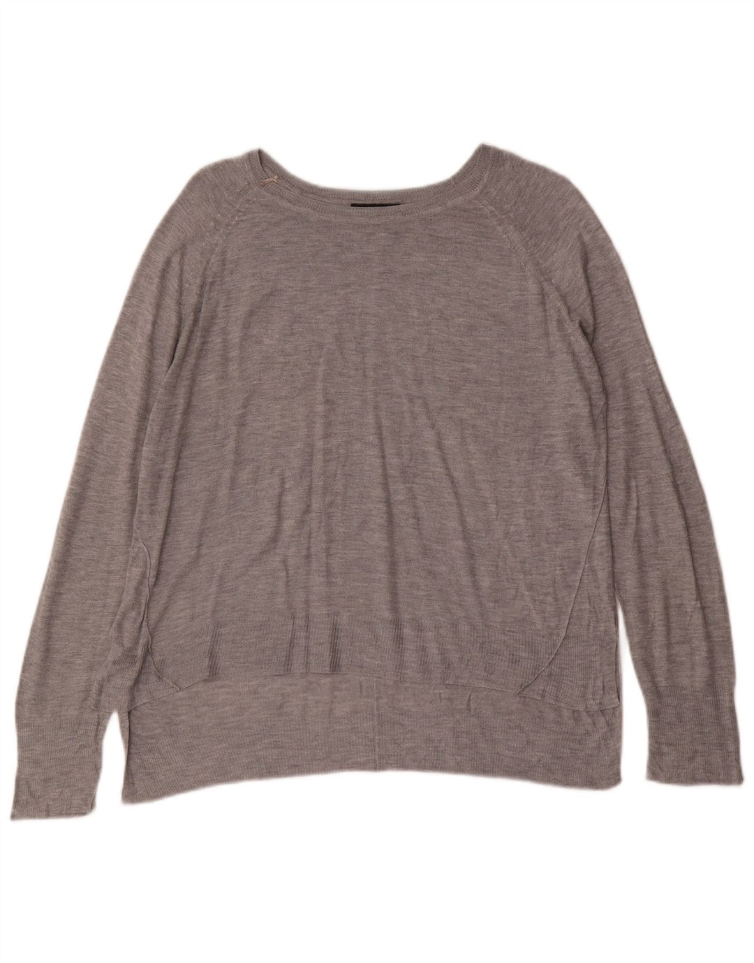 Maglione maglione con scollo a barca da donna Zara UK 14 Grigio medio