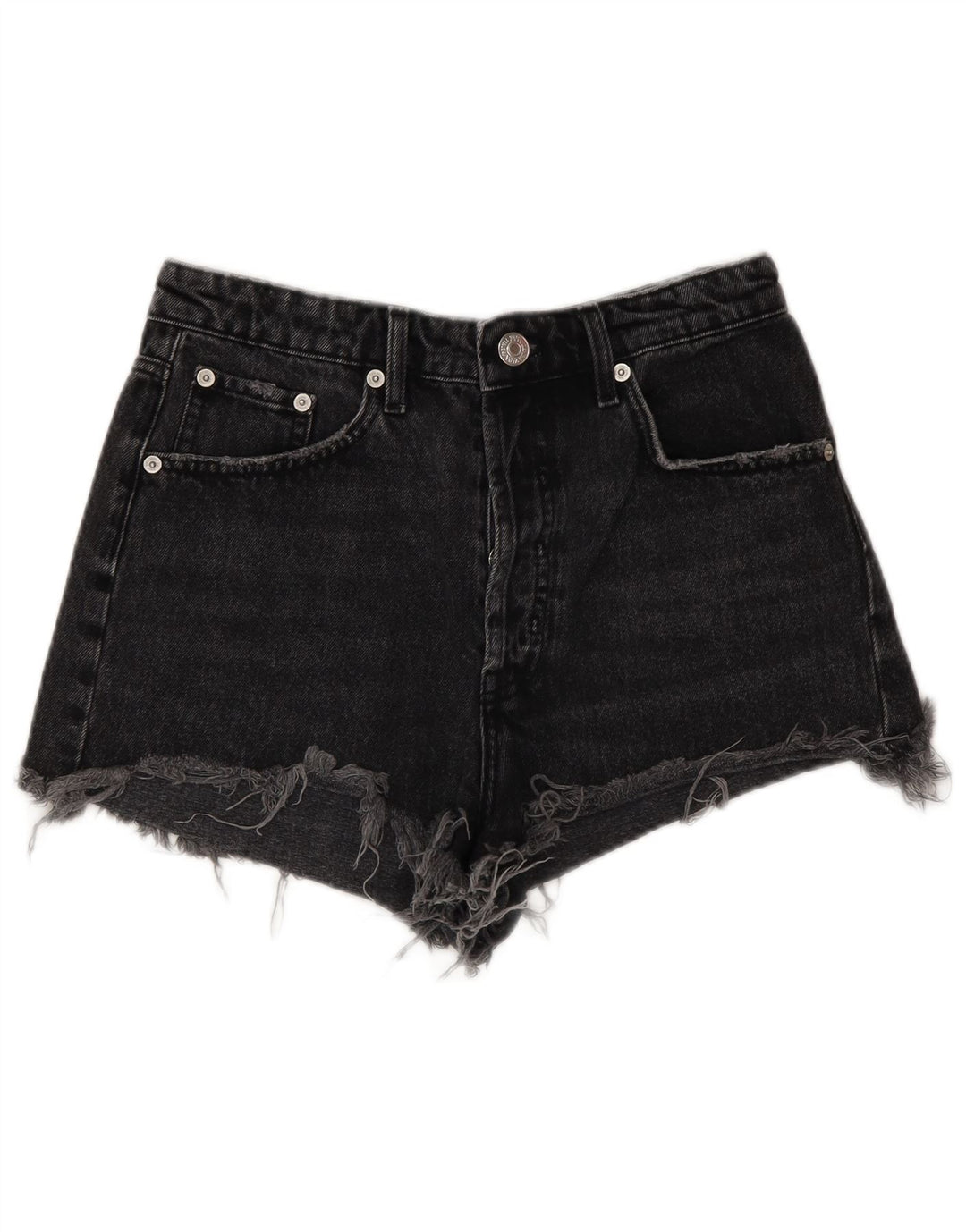 Pantaloncini di jeans da donna Zara EU 38 piccoli W28 cotone grigio