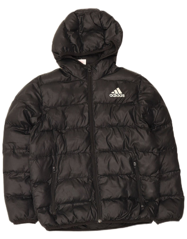 Adidas Giacca imbottita con cappuccio da ragazzo 11-12 anni Poliestere nero