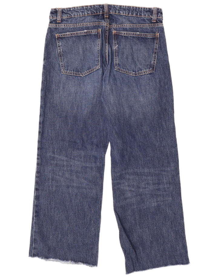 Jeans Zara da donna a gamba larga EU 40 medio W30 L29 cotone blu
