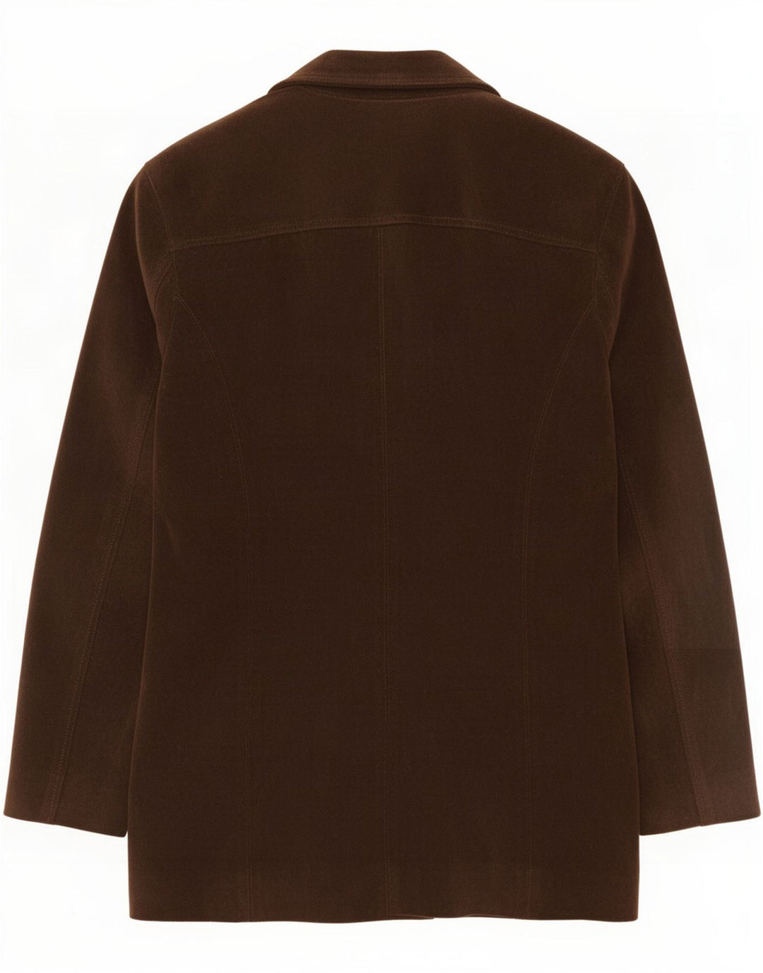 Giacca blazer in pelle scamosciata da donna a 4 bottoni Hyde UK 12 in pelle marrone medio