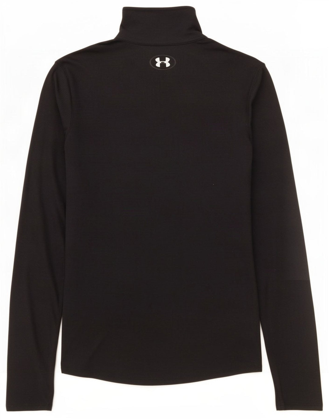 Under Armour Uomo Heat Gear Zip Collo Top Manica Lunga Piccolo Nero