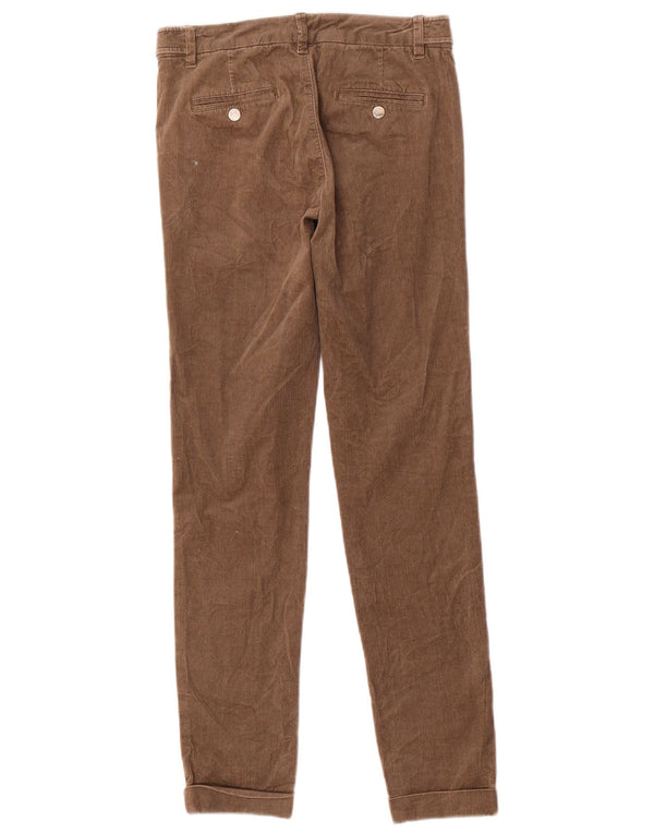 Pantaloni chino da donna Massimo Dutti EU 36 XS W26 L29 Marrone a spina di pesce