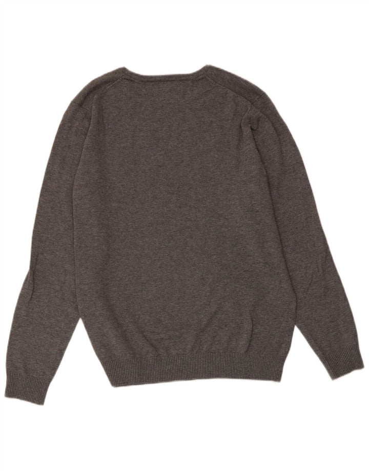 JACK & JONES maglione maglione girocollo sartoriale da uomo in cotone grigio medio