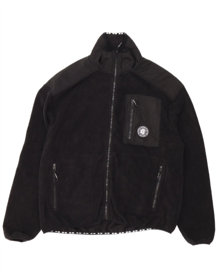 Giacca in pile da uomo DKNY UK 38 poliestere nero medio