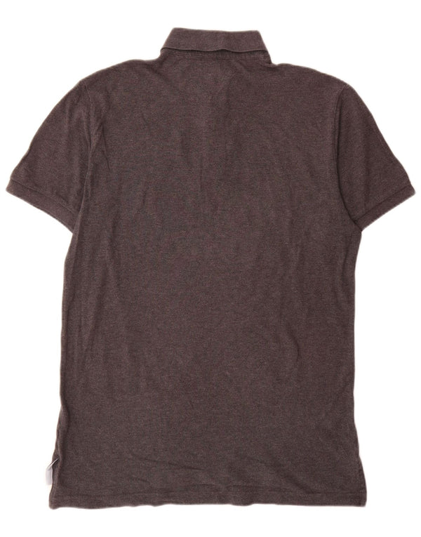 Polo da uomo Tommy Hilfiger in cotone grigio medio