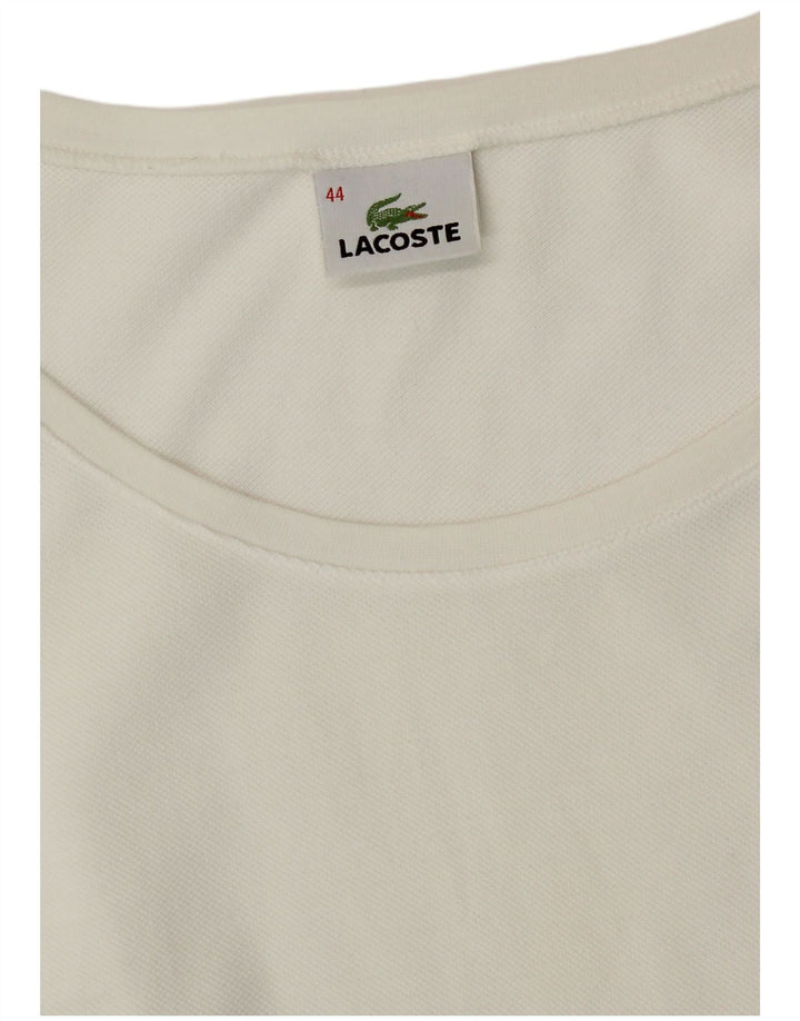T-shirt da donna Lacoste taglia 44 grande in cotone bianco