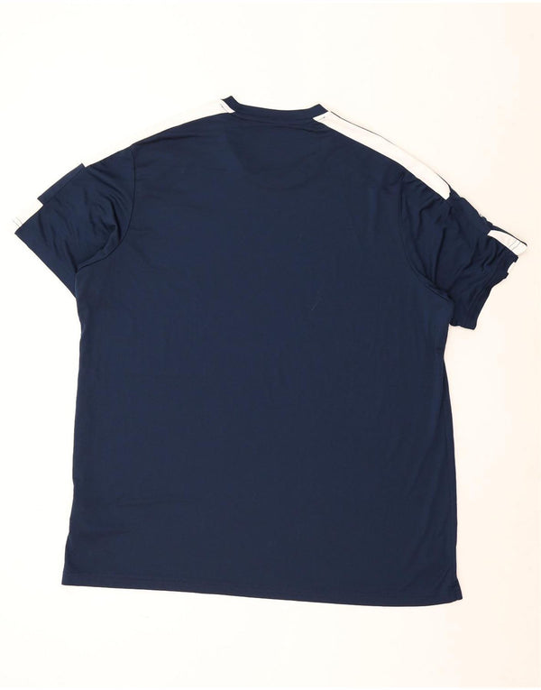 T-shirt Adidas Aeroready da uomo Top 2XL Poliestere color block blu navy