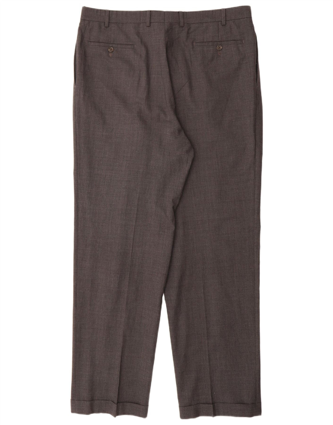 RALPH LAUREN Pantaloni da completo da uomo con pegged comfort totale W38 L34 cotone grigio