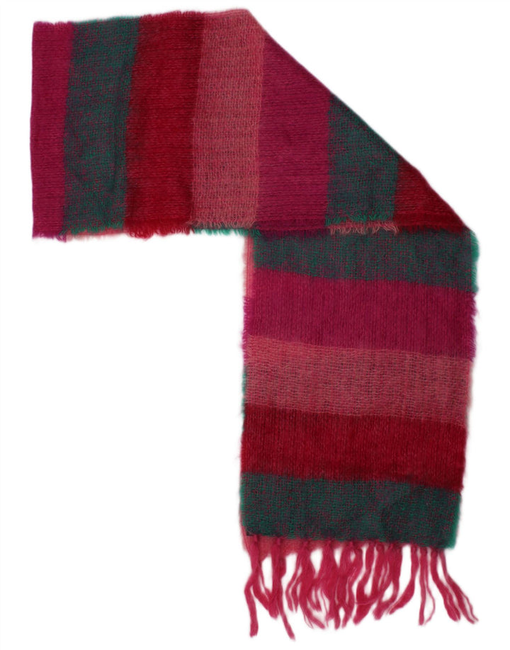 Sciarpa rettangolare lavorata a maglia da donna John Hanly, taglia unica, a righe multicolori