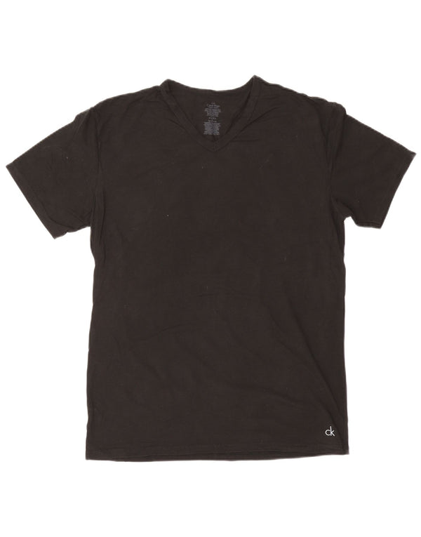 CALVIN KLEIN T-shirt da uomo Top Large in cotone nero