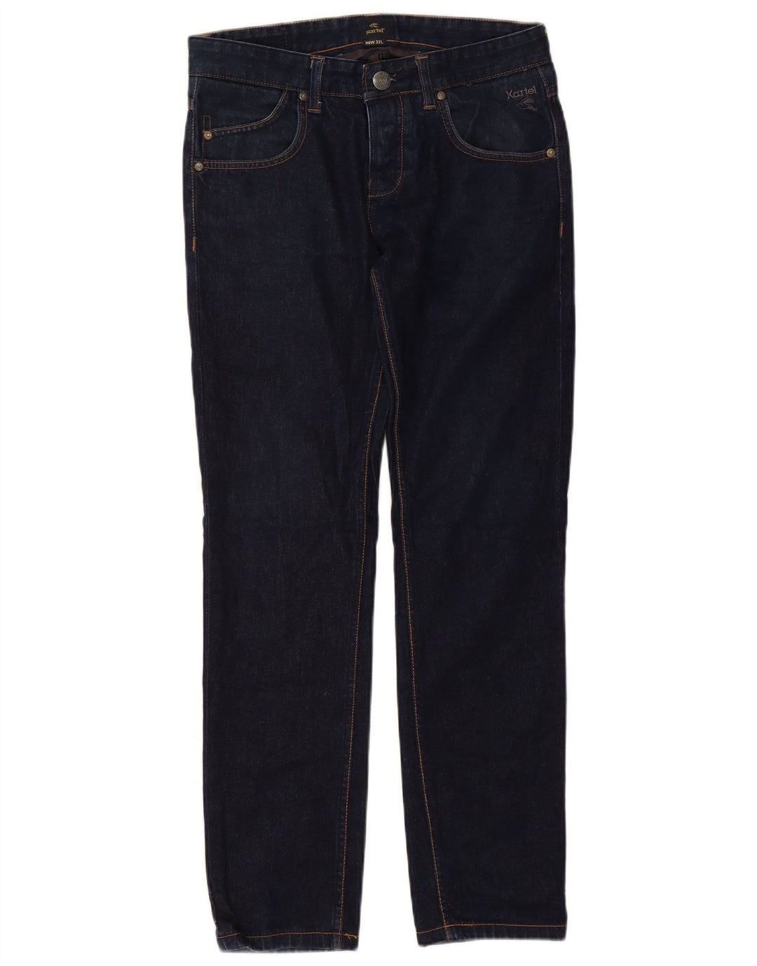 Jeans dritti da uomo KARTEL W30 L32 in cotone blu navy