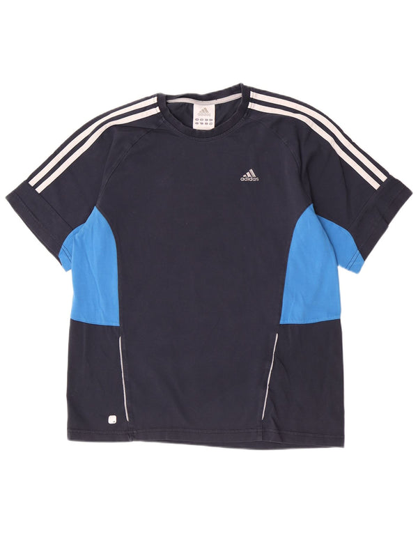 T-shirt Adidas da uomo a maniche corte Regular Top Small Blu Navy Colourblock