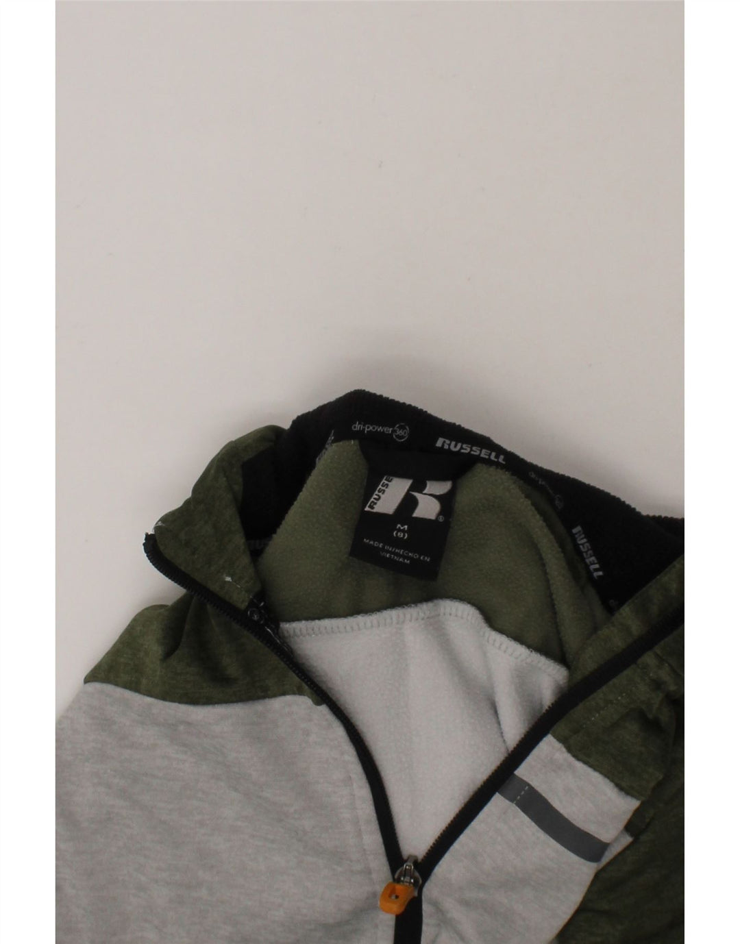 RUSSELL ATHLETIC Boys Dri-Power Zip Hoodie Sweater 7-8 Years Medium Grey Vintage Russell Athletic and Second-Hand Russell Athletic from Messina Hembry 