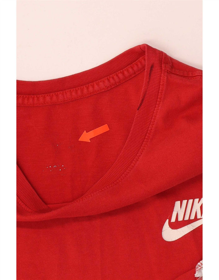 T-shirt grafica da uomo Nike Top grande in cotone rosso