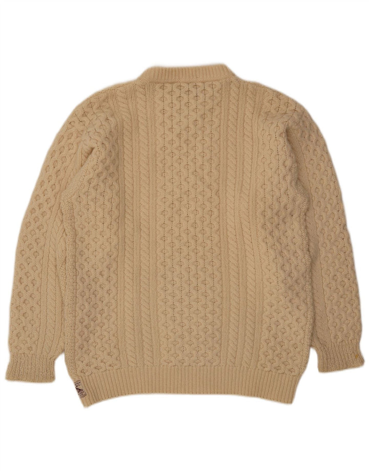 REPLAY Maglione maglione girocollo da uomo XL in lana bianco sporco