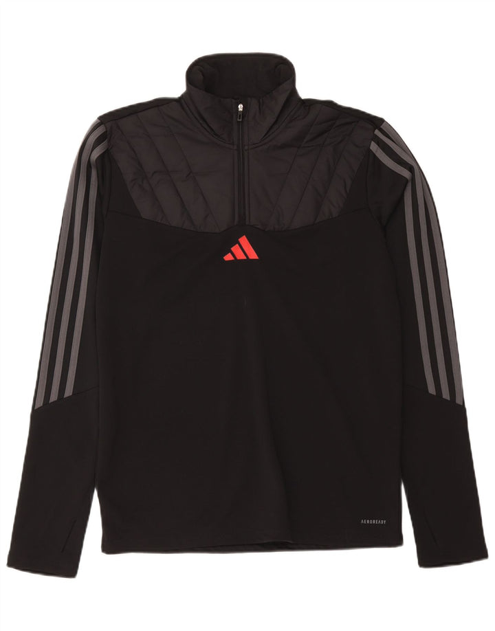 Tuta da uomo Adidas Aeroready Pullover Top color block nero medio