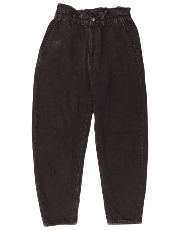 Jeans Zara da donna a vita alta EU 38 Small W28 L25 cotone nero