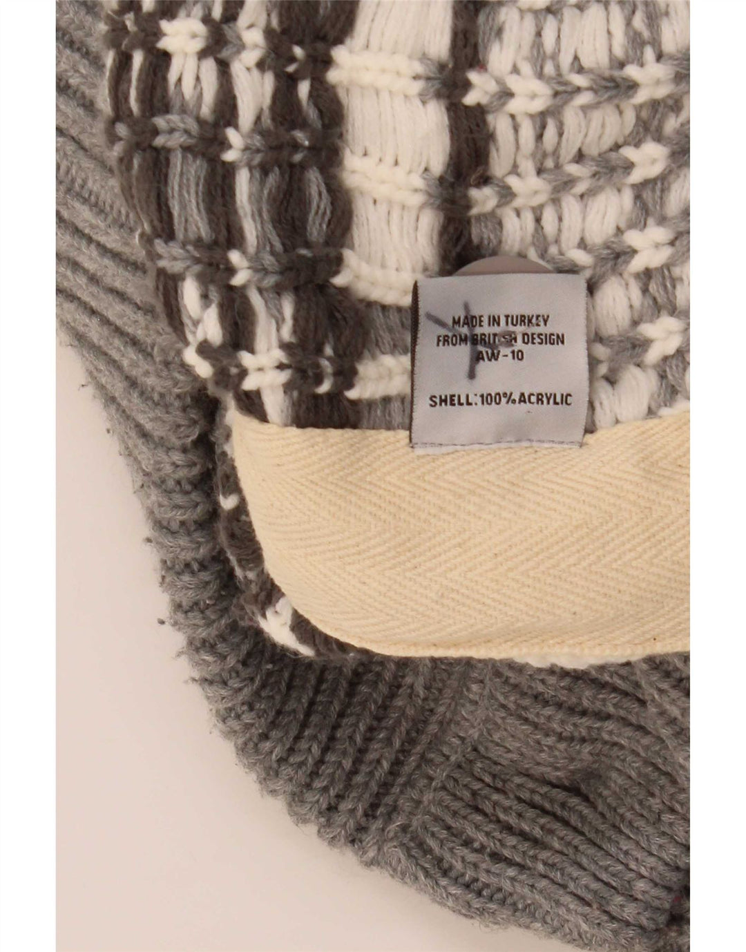 Maglione cardigan da donna Superdry UK 14 Acrilico Fair Isle grigio medio