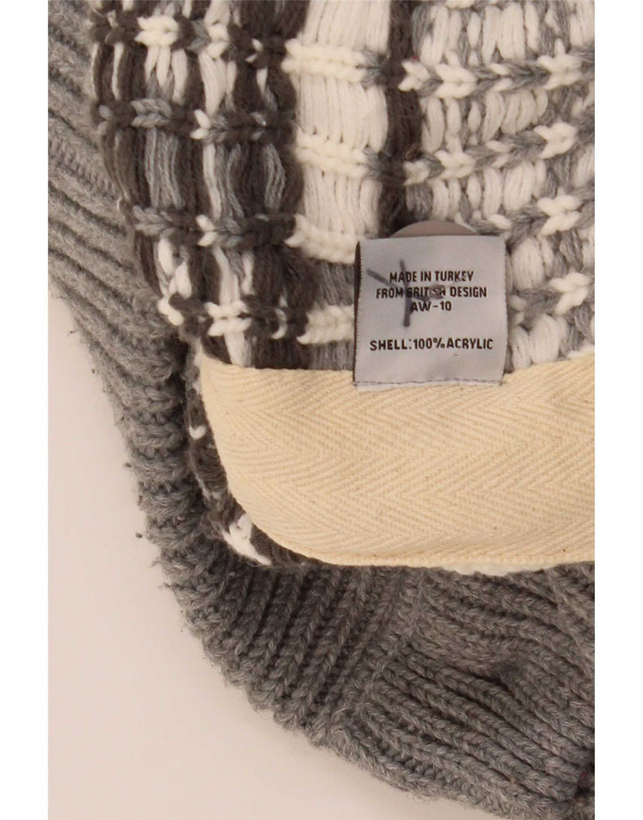 Maglione cardigan da donna Superdry UK 14 Acrilico Fair Isle grigio medio