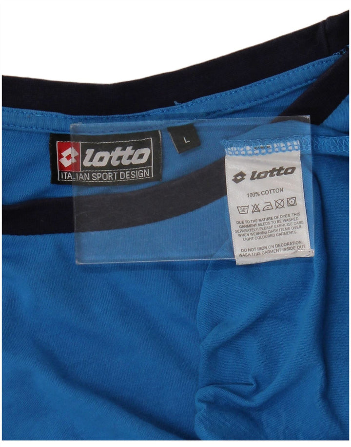T-shirt da uomo LOTTO Top grande in cotone blu