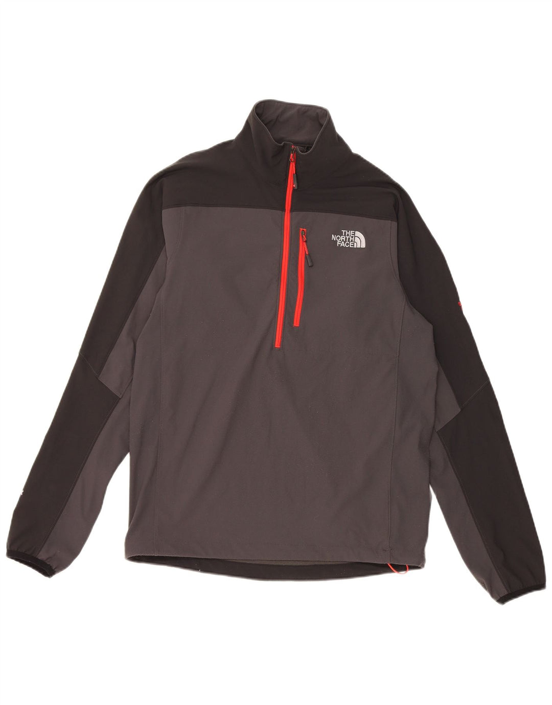 The North Face Uomo Pullover con zip sul collo Tuta da ginnastica Top Small Grigio Colourblock
