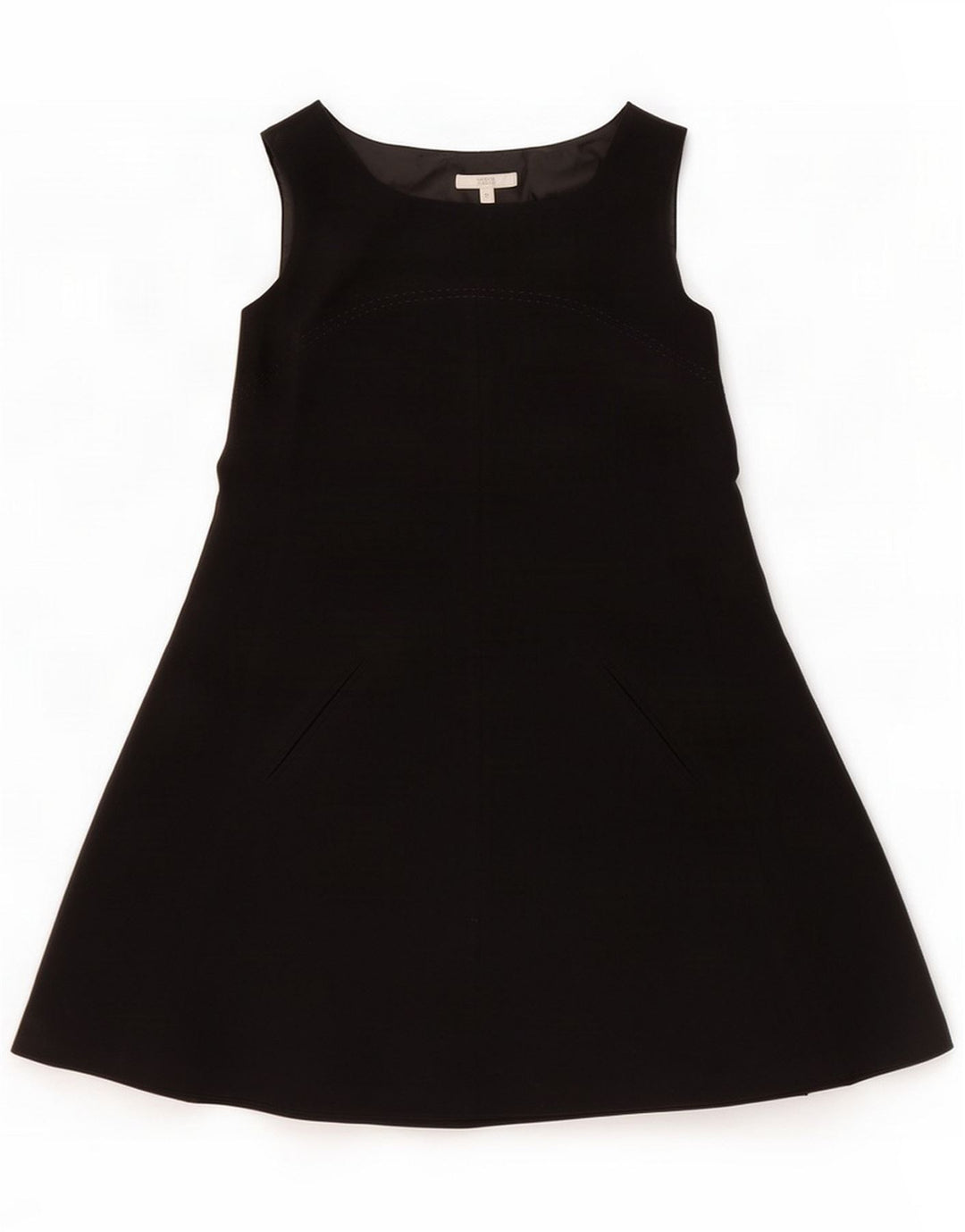 Abito a trapezio senza maniche da donna Marks & Spencer UK 12 Poliestere nero medio