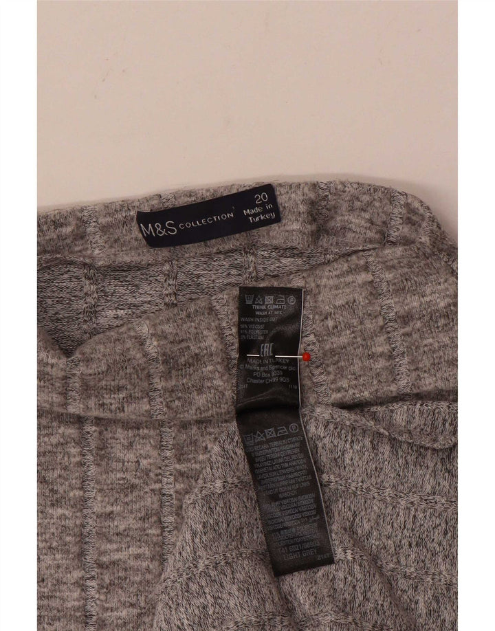Top manica lunga da donna Marks & Spencer UK 20 2XL viscosa grigia