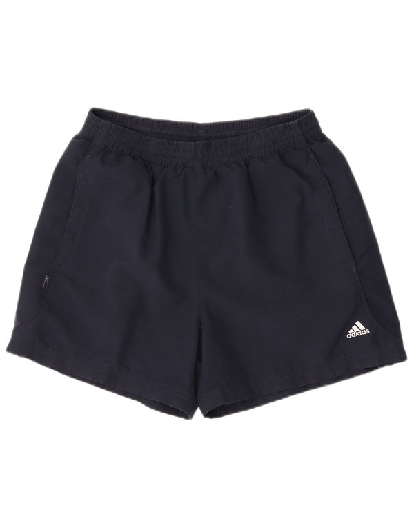 Pantaloncini sportivi da uomo Adidas medi in poliestere blu navy
