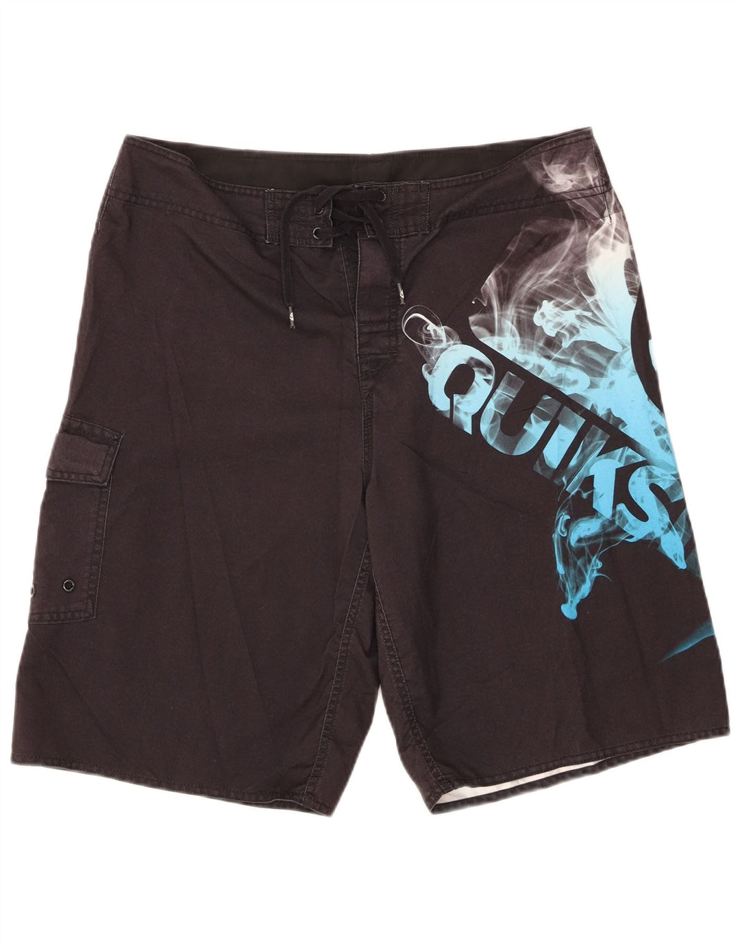 Pantaloncini da bagno Quiksilver Graphic Cargo da uomo, grandi, in poliestere nero