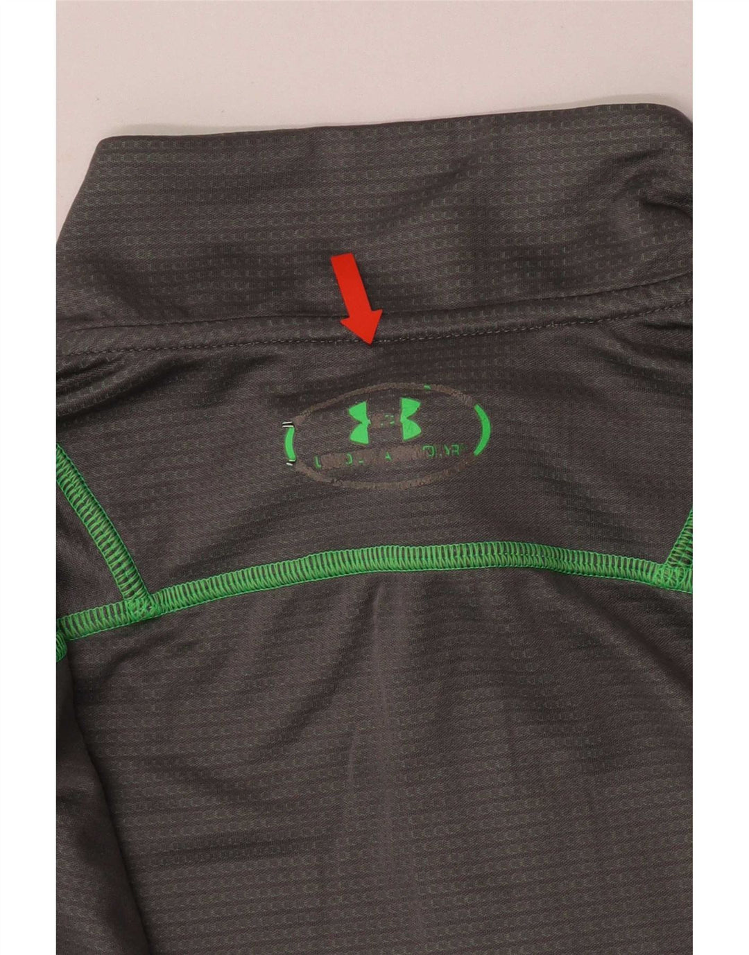 Under Armour Top da uomo con zip e collo a maniche lunghe, grande, in poliestere grigio, sportivo