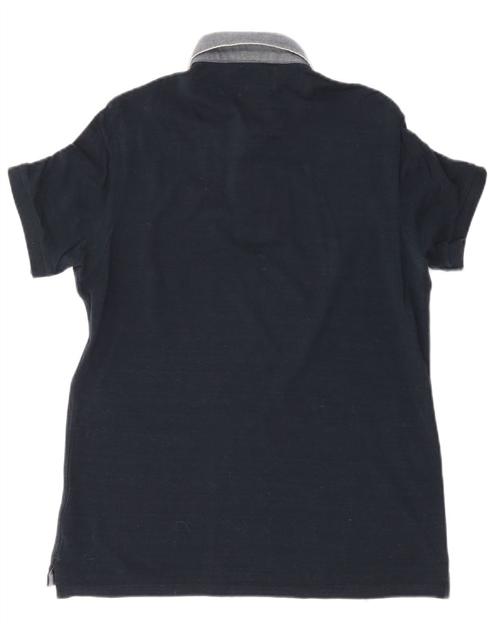 Polo da uomo Gutteridge grande in cotone blu navy