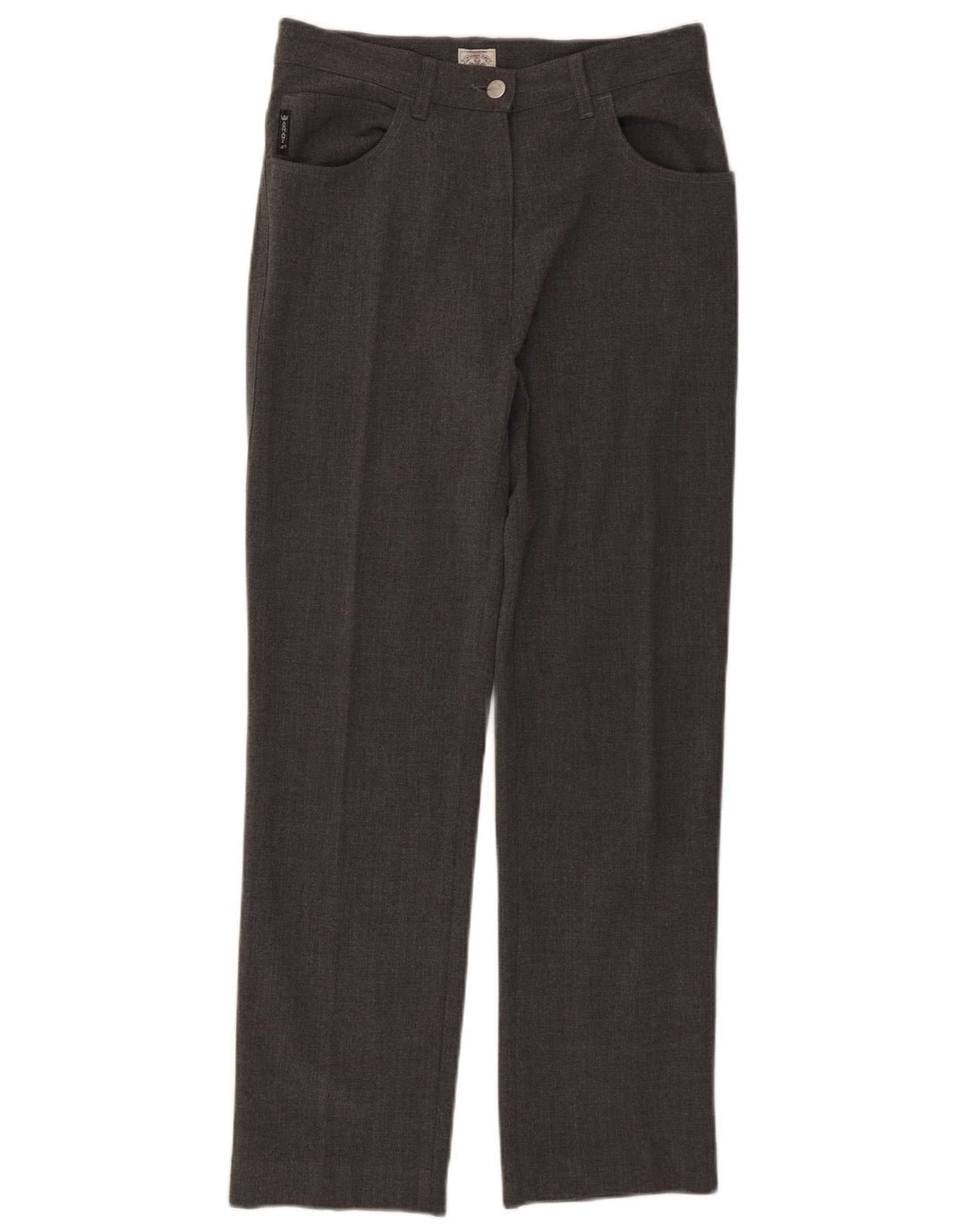 Pantaloni casual dritti da donna Armani W30 L28 poliestere grigio