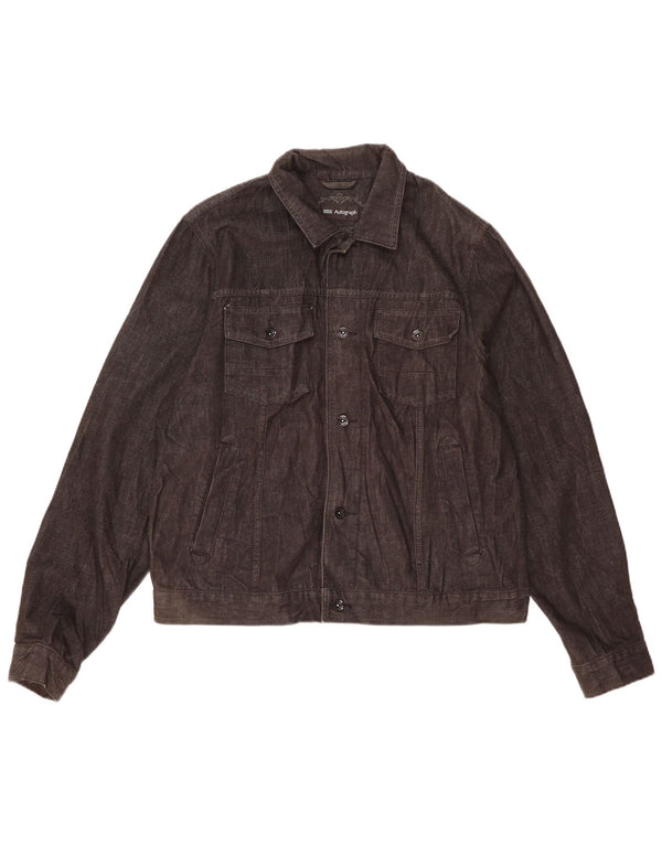 Giacca di jeans autografa da uomo Marks & Spencer UK 38 media nera