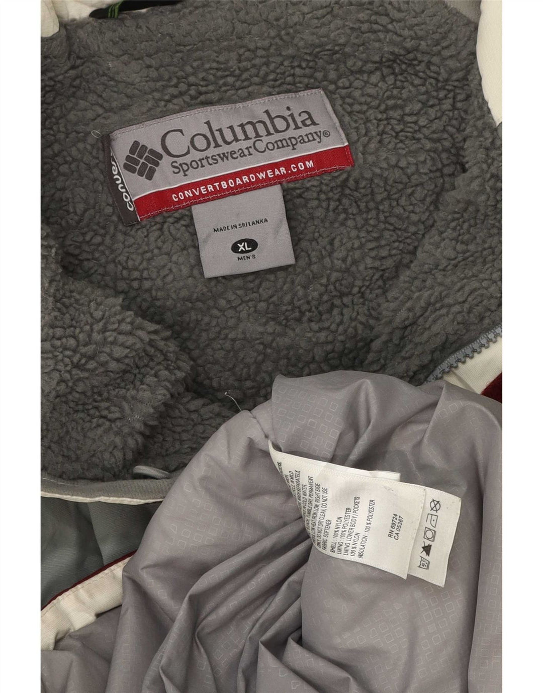 Giacca da sci da uomo Columbia UK 42 XL Poliestere color block bordeaux