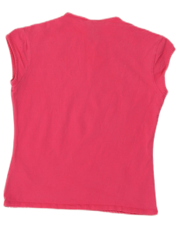T-shirt corta da donna Nike UK 10/12 cotone rosa medio