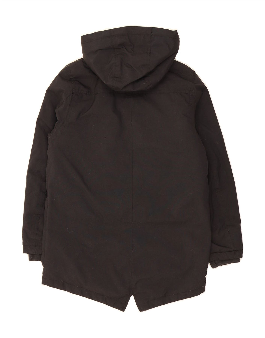 EDDIE BAUER Boys Hooded Parka Jacket 10-11 Years Medium Black Nylon Vintage Eddie Bauer and Second-Hand Eddie Bauer from Messina Hembry 