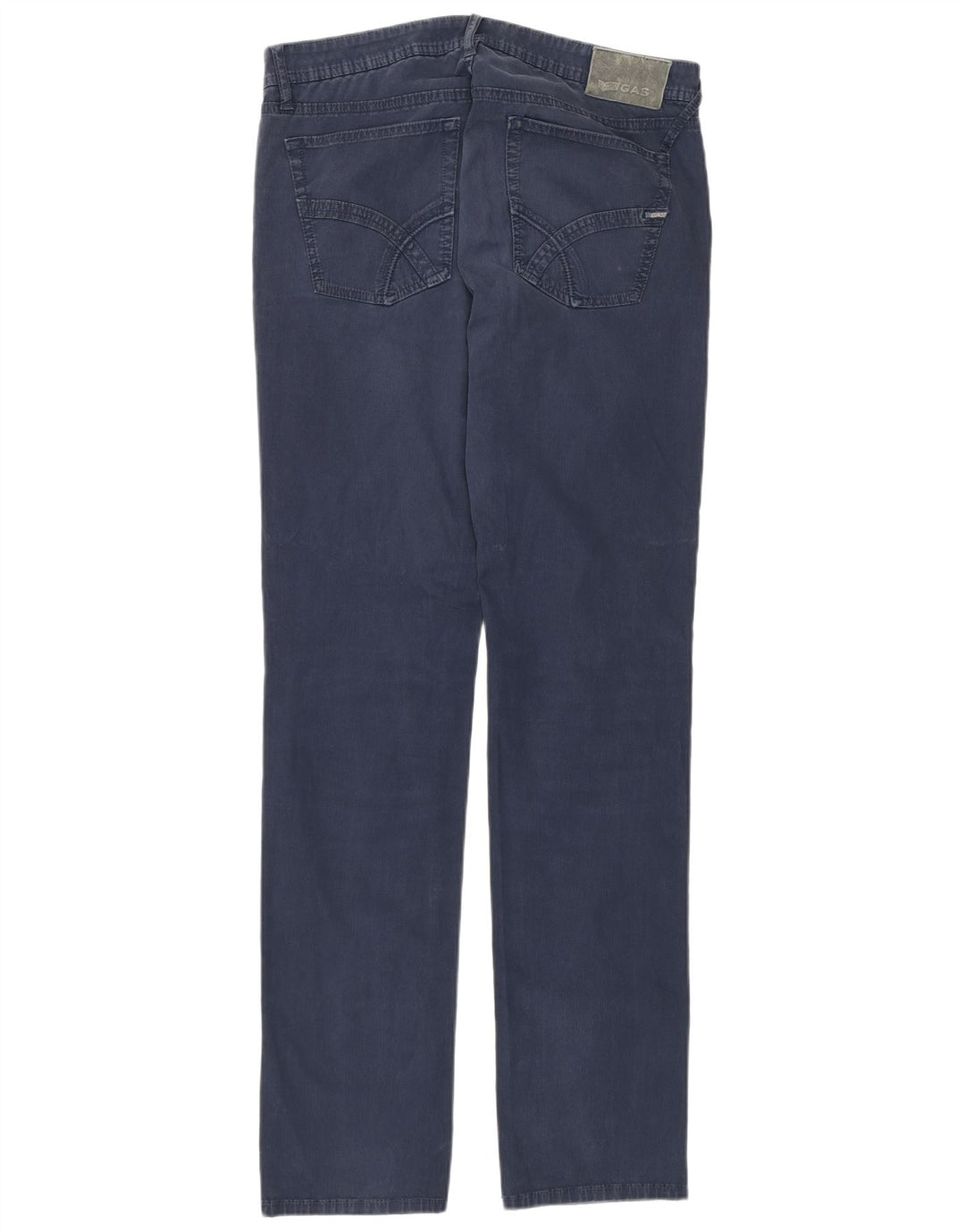 Pantaloni casual slim da uomo Gas W33 L34 in cotone blu navy