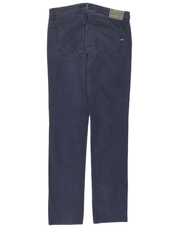 Pantaloni casual slim da uomo Gas W33 L34 in cotone blu navy